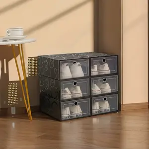 Space saving ceiling! Transparent shoe box Organiser directly liberates shoe cabinet