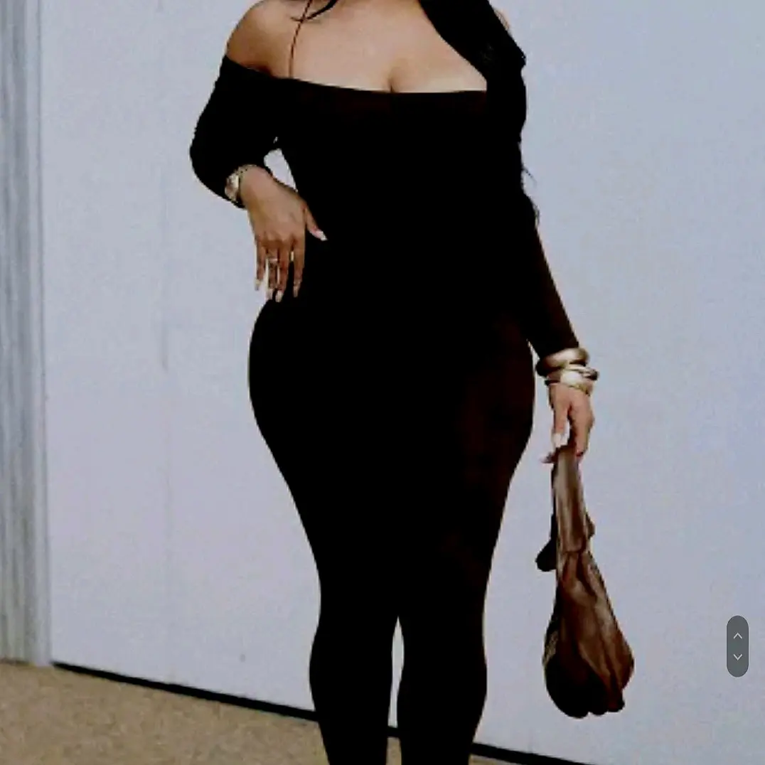 Woman Sexy Solid Brown Off the Shoulder Long Sleeve Fit Jumpsuit