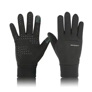 Cycling Gloves for Autumn/Winter Thickened Fleece-Lined Outdoor Windproof Waterproof and Anti-Slip Touchscreen Compatible