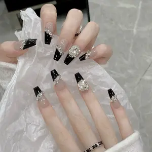 Press-On Nails with Adhesive Tabs or Nail Glue for Easy Application and Removal - Ideal for Beginners and Short-Term Wear