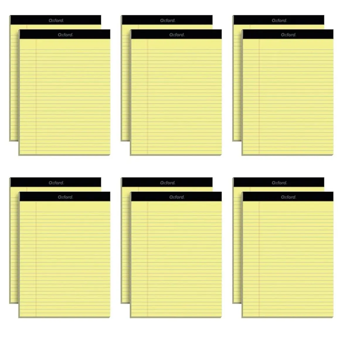 Legal Pads 8.5 x 11 Wide Ruled Yellow Paper 12 Pack 50 Sheets Per Writing Pad book note