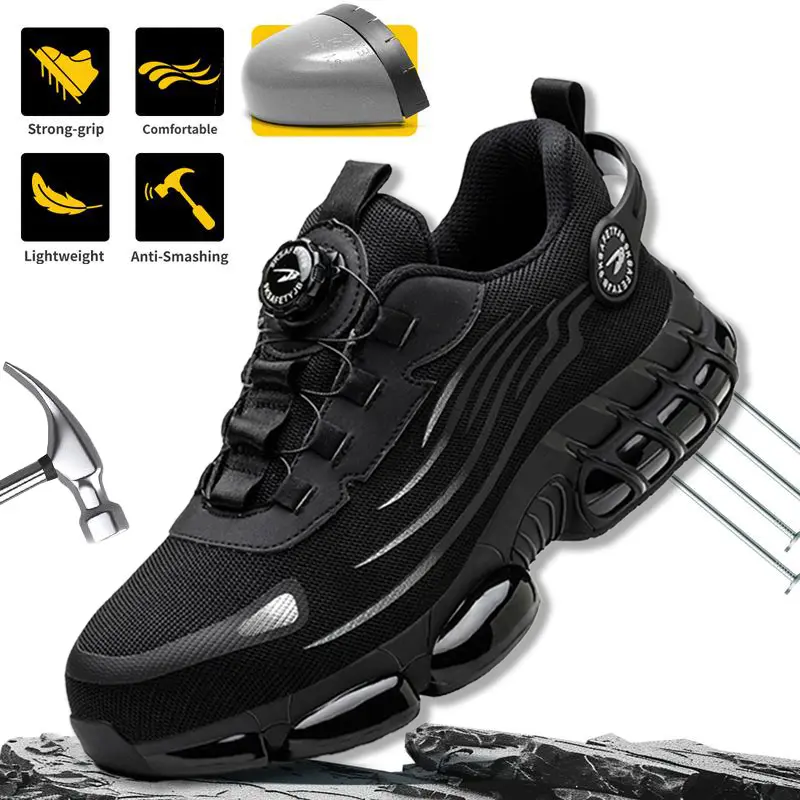 Comfort Fit Interior Work Sneakers Men Anti Slip