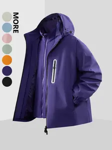 Unisex Fall Winter Waterproof Windproof Jacket, Detachable Fleece Lining, Soft Warm, Multiple Pockets, Outdoor Adventure & Daily Use, Sports Jacket