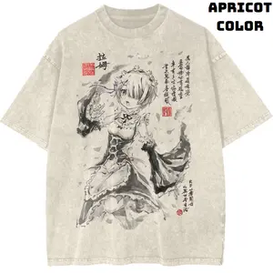 Ram and Rem Vintage Graphic Tees, Re:Zero T-Shirt, Re:Zero Shirts, Anime Clothing, Unisex Manga Anime Shirt Top Menswear Womenswear Streetwear