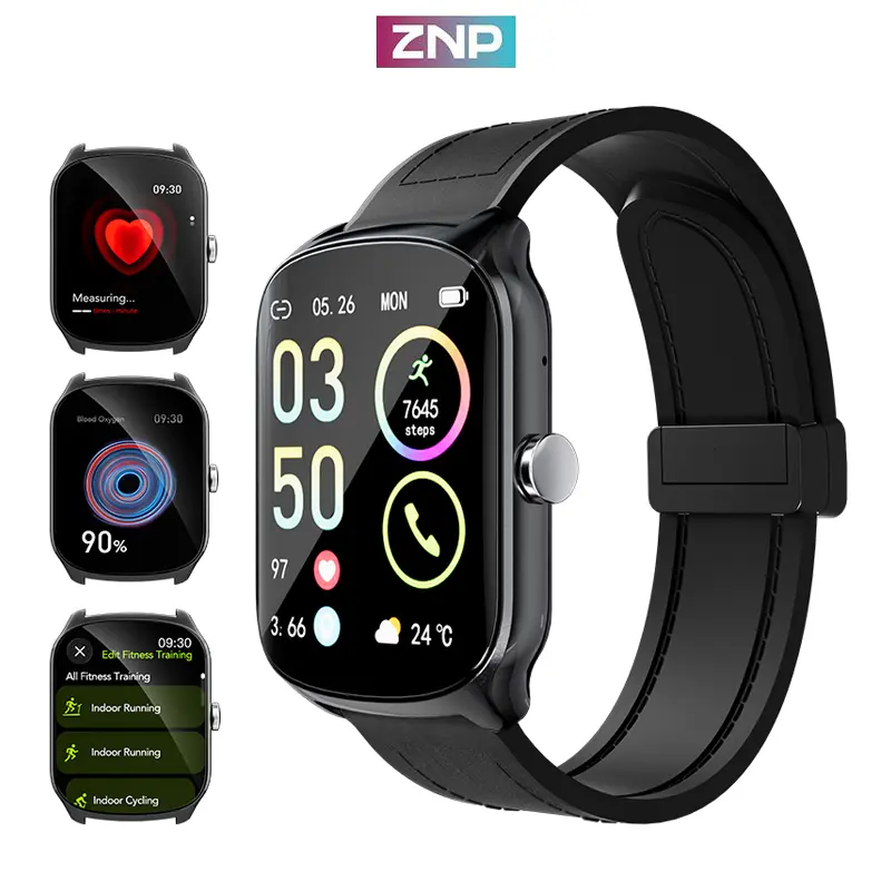 ZNP P02 Smart watch, AI Intelligent Dialogue, wireless talking/dialing, multi-sport mode, call reminder and rejection, SMS reminder, message reminder, various APP reminders, multi-function display, HD screen, gifts