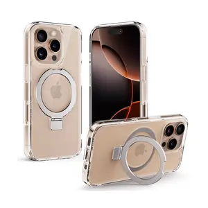 Upcommon Flex Stand Magnetic Kickstand Case, Compatible with MagSafe - Clear