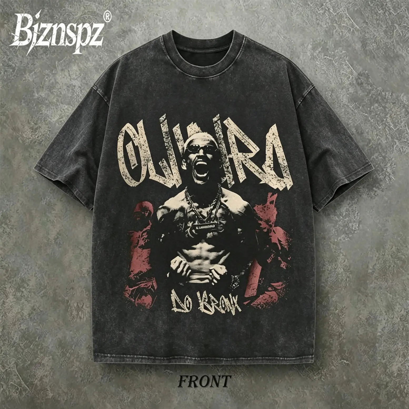 Vintage Washed Charles Oliveira Do Bronx T-Shirt, UFC MMA Fighter Graphic Tee, Heavyweight Oversized Pullover, Mixed Martial Arts Fan Gift Casual Menswear