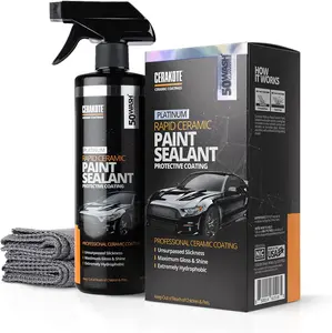Platinum Rapid Ceramic Paint Sealant Spray - 14 oz. - 50 Wash Rating - Maximum Gloss & Shine – Extremely Hydrophobic – Unmatched Slickness - Ceramic Spray Coating