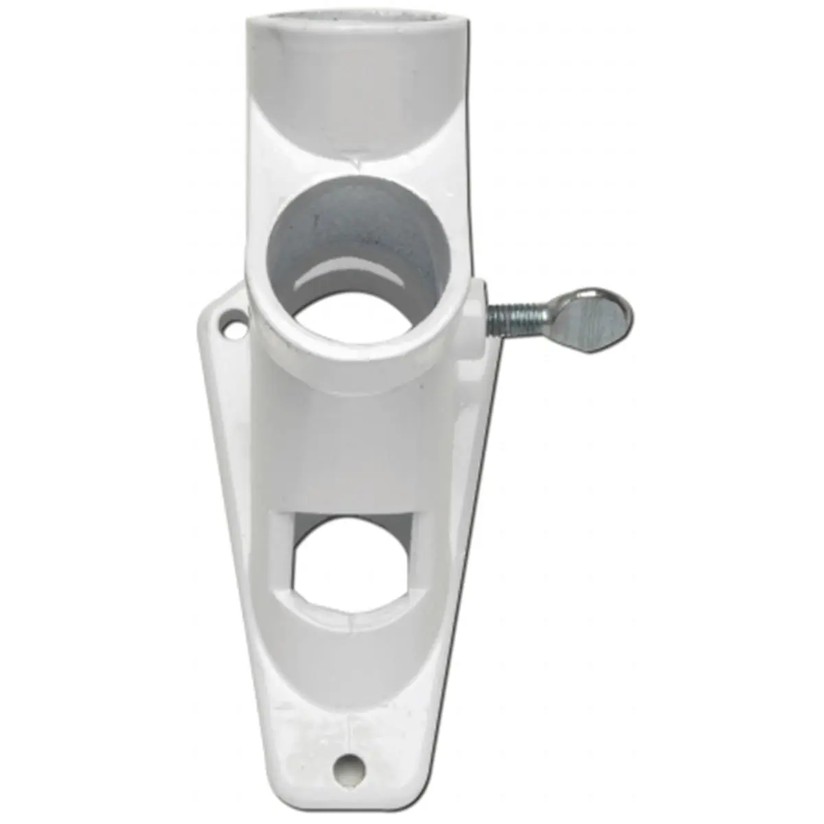 212 MAIN Outdoor White Cast Aluminum Flag Pole Bracket - 1in., 2-Position Pole Support with 2 Positions, Two Positions
