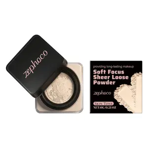 1 piece, skin-tone soft-focus translucent loose powder, natural and lightweight, sets makeup, breathable and refreshing, non-greasy, color-revealing loose powder