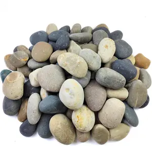 20 lbs Large River Rocks for Outdoor Landscaping, 3-4 Inch Decorative Pebbles for Landscaping Garden Yard Paving Fish Tank  Crafting Walkways and Painting