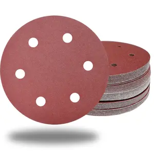 50 count 9 Inch 6 Hole 120 Grit Drywall Sanding Discs - 9" Hook & Loop  Oxide Sander Disc Grinding Abrasive Sandpaper for Powe Drywall Sander  Furniture Finishing