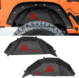 Nilight Rear Inner Fender Liners Steel Wheel Cover Fit for Jeep Wrangler JL JLU 2/4 Doors 2018 2019 2020 2021 2022 2023 2024 2025 Bolt-on Style Fender Flares Splash Guards