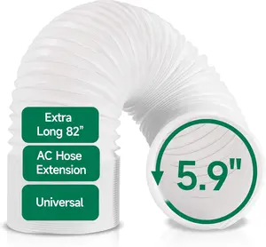 Portable Air Conditioner Hose, 5.9"Diameter & 82"Length, Anti-Clockwise Thread, AC Exhaust Vent Duct Hose, Universal AC Tube Hose Kit Parts AccessoriesGift.