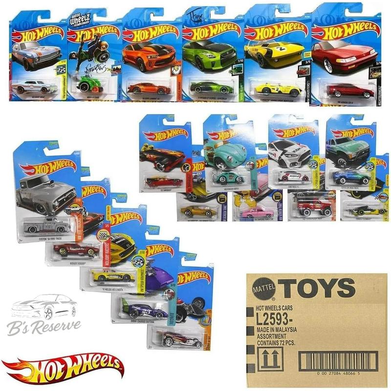 Mattel Hot Wheels 72 Count Random Case Basic Die-Cast Toy Cars Assorted Styles Collectibles