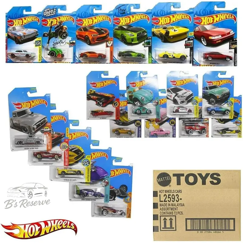 Mattel Hot Wheels 72 Count Random Case Basic Die-Cast Toy Cars Assorted Styles Collectibles