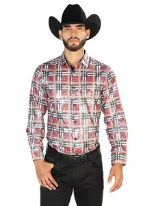 Red Checker Casual Long Sleeve Shirt 43816