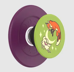 MagSafe PopGrip Phone Holder, Popsockets Fox & Hare Design, Mobile-Cellphone-Smartphone Accessories, Magnetic Fit, Secure Grip