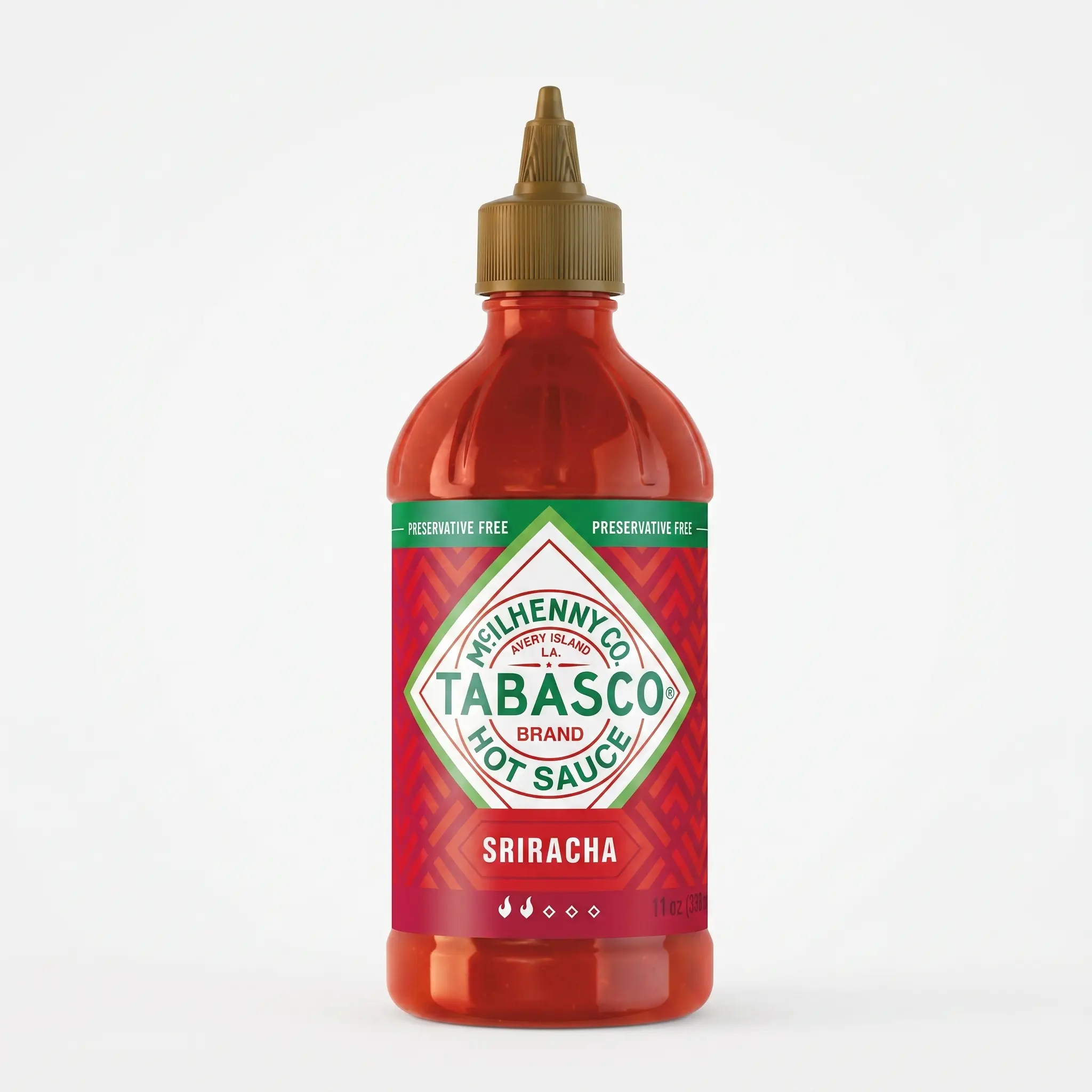 Tabasco Sriracha Sauce, 11 oz Bottle, Gluten-Free Hot Chili Sauce, Sweet & Spicy Garlic Chili Condiment for Noodles, Pizza, Burgers, Eggs, Stir-Fries, Marinades & Dipping Sauce