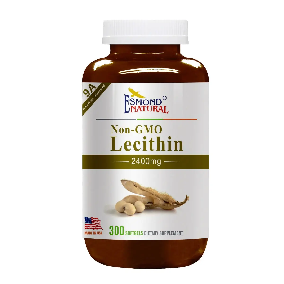 Lecithin Non-GMO USA FDA GMP NPAC-2400mg 300 Softgels