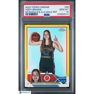 2023 Topps Chrome McDAA Addy Brown Gold Refractor /50 PSA 10 POP 2 All-American