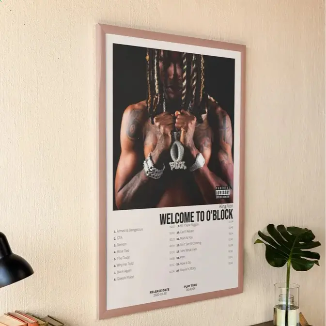 King Von - What It Means To Be King - Welcome To O'block | Album Cover Poster No Frame