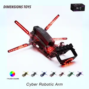 Dimensions Toys Cyberpunk-inspired LED Genos Cyber mechanical arm, 11.8 inches.Handmade cosplay anime toys, home décor, and stress-relieving toys are suitable for anime lovers and festive partiesCreative toys available in the US.