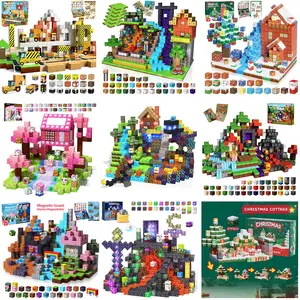 Magnetic building blocks set of 100-300 pieces, magnetic construction blocks, 3D magnetic cube building toy, STEM Montessori educational sensory toy suitable for children aged 4-8, boys and girls gift, building blocks, birthday and Christmas toy gift.