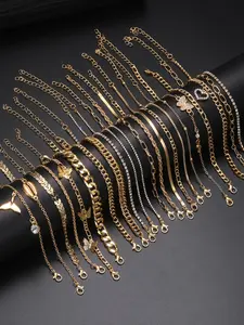 Women's Boho Heart Butterfly Layered Anklet Set, Fashionable Beach Vacation Leg Jewelry Gift for Birthdays & Dates