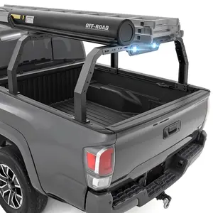 【EYOUHZ】Adjustable 20-22.8" Truck Bed Racks with 2 LED Lights Compatible with Tacoma/Tundra/Silverado/Sierra/Ram/Colorado/Canyon/ F150/ Ranger/Frontier/Titan/Gladiator JT with Bed Rails