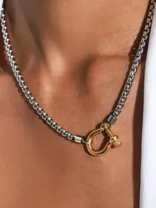 Stainless Steel Square Pearl Necklace, Waterproof Copper, Exquisite Jewelry Gift, Unisex Casual Fashion Pendant, Perfect Birthday Gift Jewelry