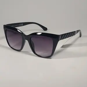 Vince Camuto VC1188 OX Cat Eye Sunglasses Shiny Black Frame Smoke Gradient Lens