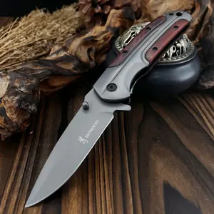 New Da44 Camping Survival Pocket Folding Knife, 5cr13mov Blade, 420 Steel Inlaid Color Wood Handle, Hiking Outdoor Knife, Edc Multi-Tool, Folding Pocket Knives