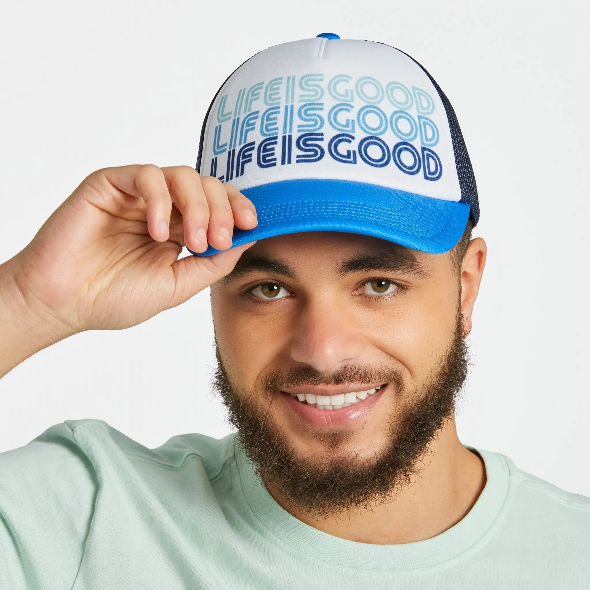 Adult Unisex Retro LIG Stack Trucker Hat Adult Unisex Retro LIG Stack Trucker Hat