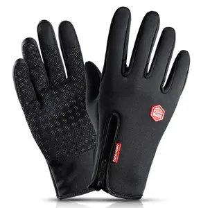 Winter Touchscreen Gloves for Men & Women，Warm Fleece-Lined, Windproof & Anti-Slip Design， Zipper Closure, Sensitive Screen Touch, Perfect for Cycling, Hiking & Outdoor Sports — Keep Your Hands Cozy and Warm All Winter!