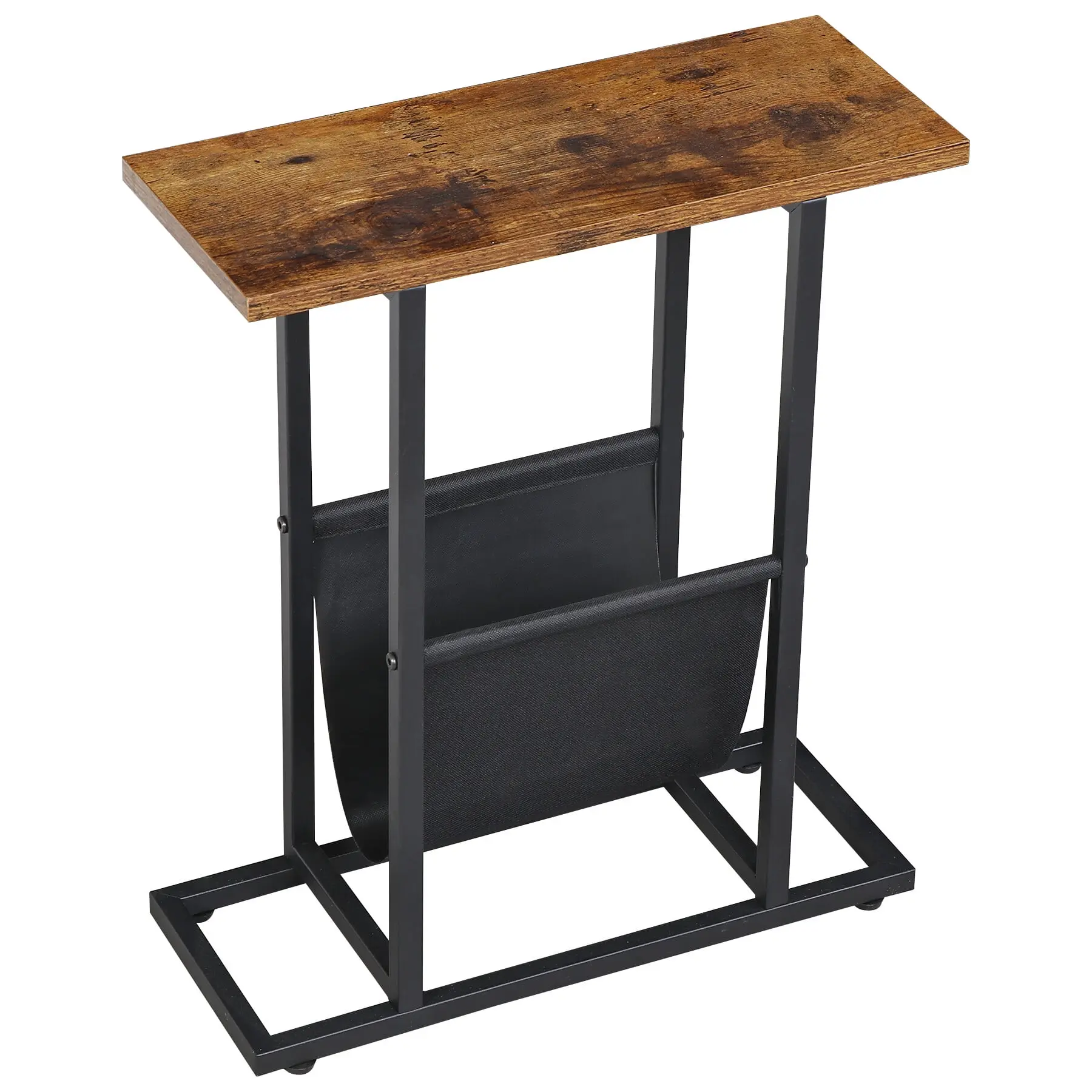 Segawe Easy Modern Multi-Functional Side Table - Small Space Storage Holder End Table, Bedside Nightstand for Living Room, Bedroom, Rustic Brown, Modern Side Table