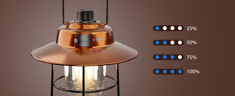 Lepro Vintage LED Camping Lantern Rechargeable, Power Bank, Christmas Decorations, Retro Style, Classic Railroad Lantern with Dimmable Control, Portable Hanging Tent Light for Camping, Power Outages