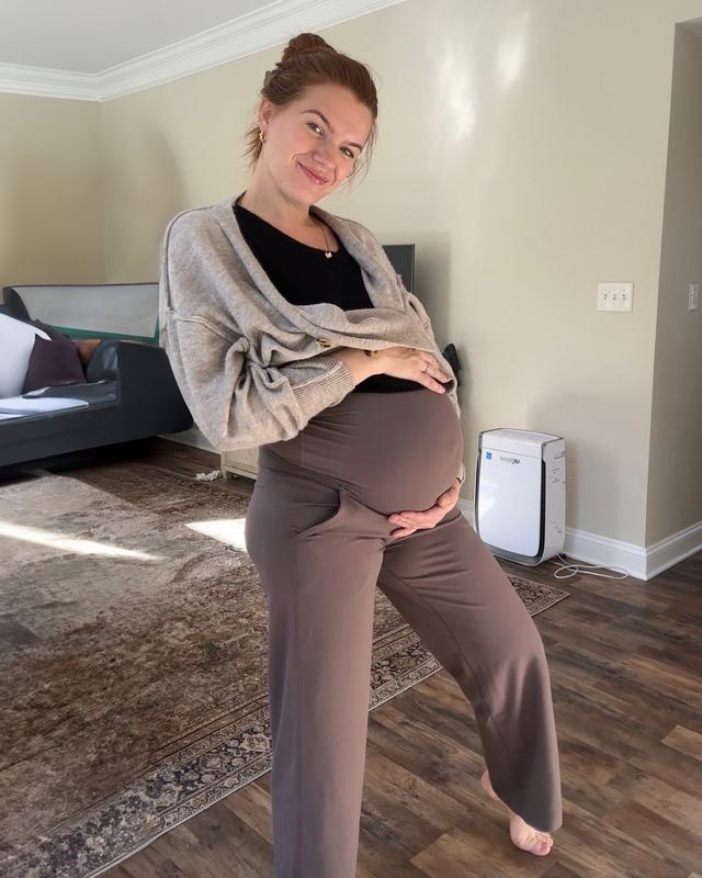 G4Free Maternity Wide Leg Pants for Comfortable Pregnancy Pregnant Prenatal