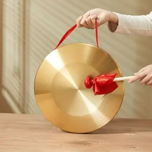 Handmade Copper Gong, Traditional Wind Gong, Meditation Sound Therapy Instrument, Tunable, Yoga Studio Use, Professional Level, Includes Mallet, Percussion Instrument