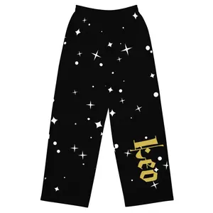 Starry Leo All-Over Wide-Leg Pants