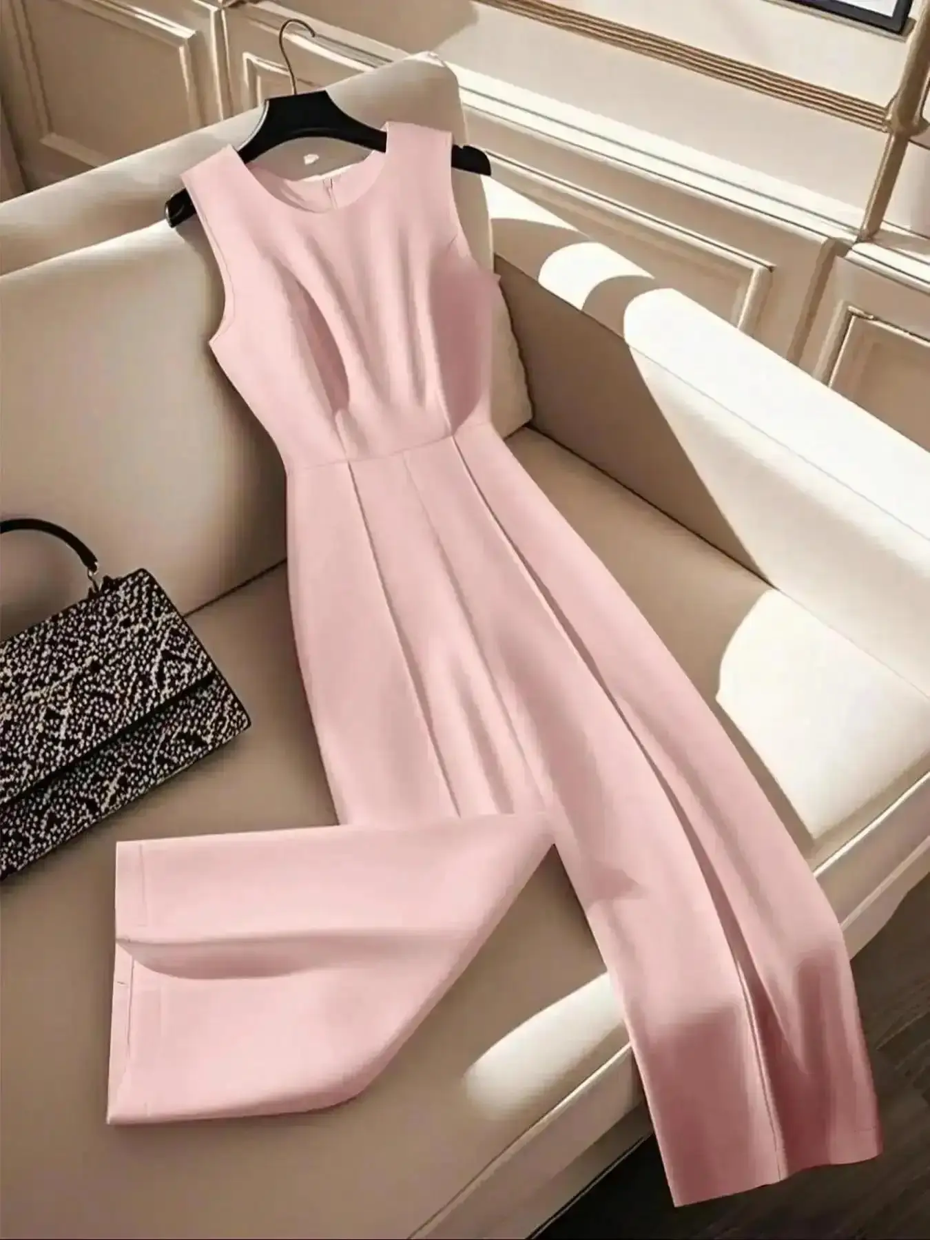 Stylish 2026 Women's Solid Color Jumpsuit, Casual Fashionable for Daily Wear, Ladies Clothes Summer, Lightweight, Relaxed Fit, Cozy, Stretchy, Flexible Fit, Breezy Comfort, Warm Weather, Holiday Outfit, Trendy