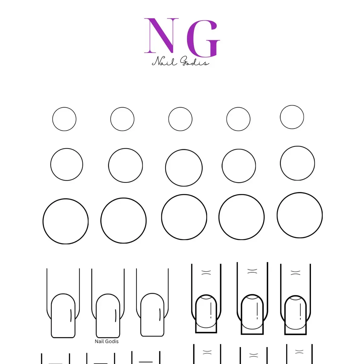 3 Pack Nail Practice Sheet | Acrylic & Nail Art Sheet High Gloss