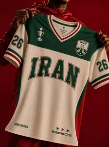 Iran Soccer Jersey – Retro Team Melli Football Shirt, Personalized Name & Number Persian Fan Jersey