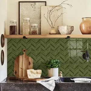 10/20pcs Seamless Splicing Self-Adhesive Tile Stickers, Self-Adhesive And Removable, With Herringbone Geometric Patterns And Removable Texture Wall Stickers, Suitable For Use In Kitchens, Bathrooms, Or Living Rooms