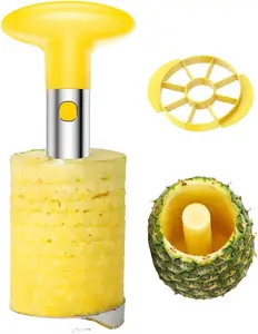 Time-Saving Pineapple Corer & Slicer Tool - Easy-Grip Stainless Steel Peeler for Quick Kitchen Fruit Prep  Sources Utensils