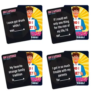 Am I Lying? – Fun Fill-in-the-Blank Party Game Cards | Interactive Truth or Lie Icebreaker for Game Nights, Gatherings & Friend Hangouts | Hilarious Conversation Starter to Spark Laughter & Reveal Stories