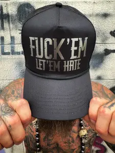 LET EM HATE ELECTRIC BLACK CURVED BILL BLACK HAT