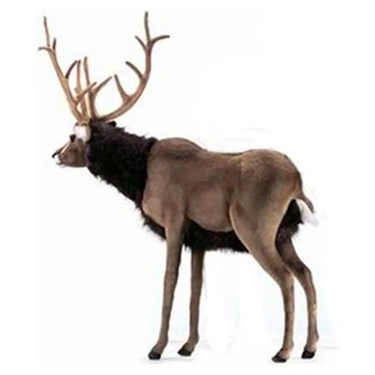 212 MAIN 44" Hansa Reindeer Large Plush Cat Toy - Lifelike Design, Lifelike Eyes, Soft Plush, Detailed Face, Hand Finished, Hand Sewn Leather Paws, 39.37in L x 9.84in W x 51.18in H, Toddler Collectible, Safe Explorations for Ages 5-7