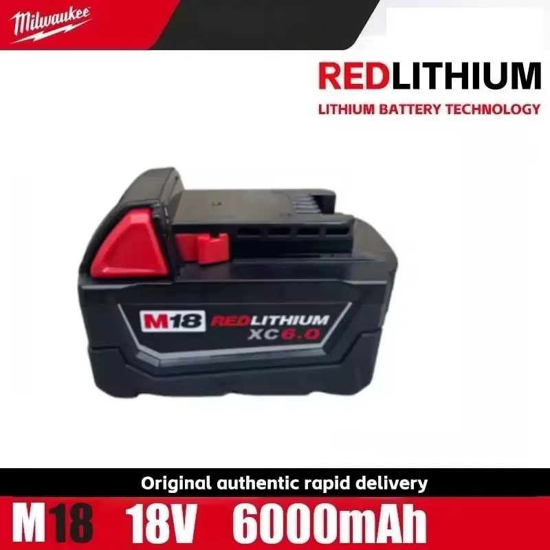 Milwaukee 6.0Ah Battery 18V REDLITHIUM Ion High Power Long Cycle Life.Keep your tools running stronger, longer