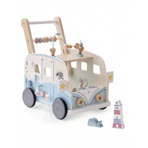 Baby Walker, Baby Stroller, Baby Activity Center Toy, Adjustable Speed Multi-Functional Wheeled Baby Walker With Interactive Blocks, Tracking Maze And Sound Effects, Early Toddler Walking Trainer For Boys And Girls